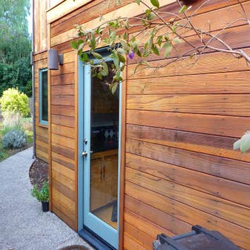 Overstained Redwood Siding