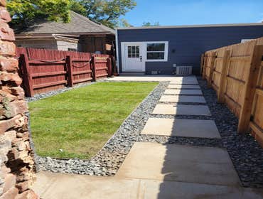 fence , concrete , sod