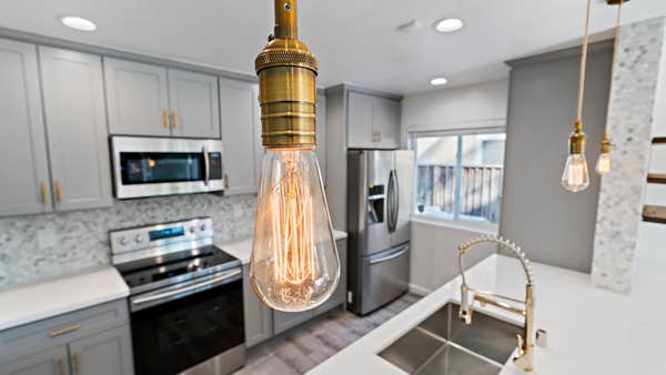 Total Kitchen Remodel with modern lighting
