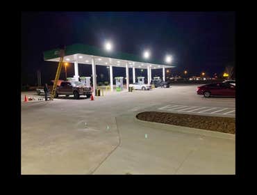 Photos by Elite Electrical Installations LLC #4 Replacing the heads of old pole lights with metal halide bulbs to more efficient/brighter LED heads. Al