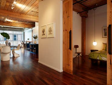 Barn door at bedroom