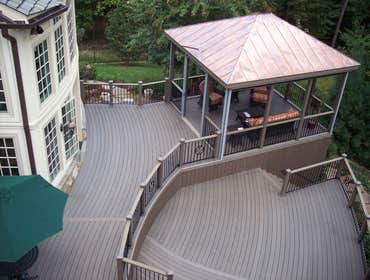 Photo(s) from American Deck Inc Trex Composite Decking w/ DreamScreen Motorized w/ Copper Roof, Columbia, MD