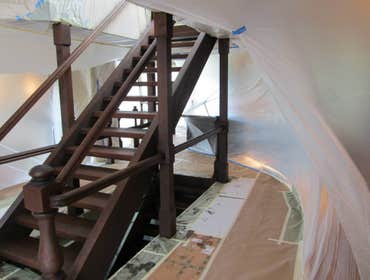 Photos by Charvet Enterprises #7 custom built ironwood handrail. I finished with analine dye rose gelcot and 3 cotes of conversion varnish hi gloss. I 