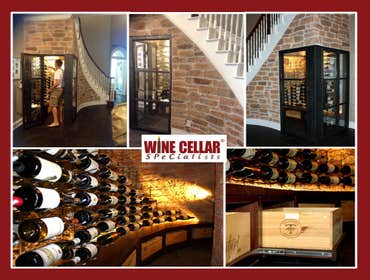 Elegant Coppel Dallas Wine Cellar Under a Staircase