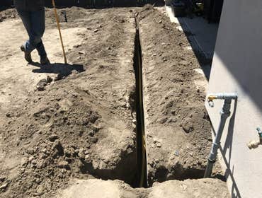 Gas line installation