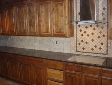 hood and cabinet detail