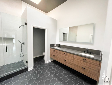 Black Tile Bathroom - After