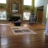 Hardwood floor refinishing in Lawrenceville, GA - Webb Gin House area Hardwood floor refinishing project in Lawrenceviie, GA. FLoors were stained with 