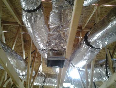 Westside Air Conditioning And Heating Project 1 New installation of ductwork in aresidential house for All About Construction.
