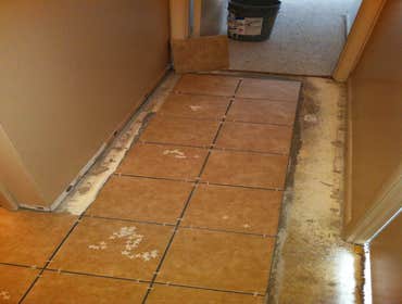 Mclaughlin Home Improvement Project KITCHEN AND HALLWAY CERAMIC TILE INSTALL