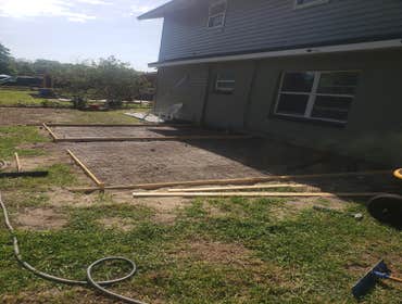 CONCRETE WORK Driveway extensions and back patio concrete pour