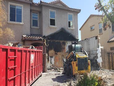 Garage house fire clean up and reconstruction