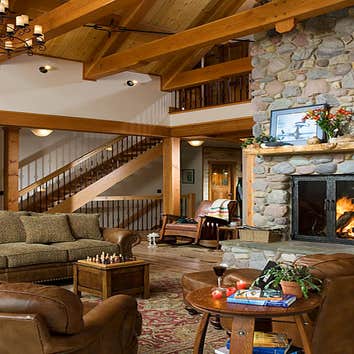 Stone Fireplace