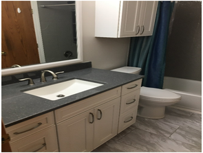 Semi Custom Vanity with Onyx Top