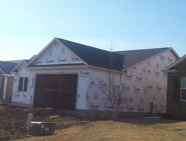Installation of a new roof These are photos of a new construction home we installed the new roof on.
