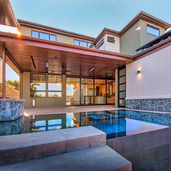 Encinitas, CA Remove all existing structures, landscaping and clear lot. Build a New Custom Home, Pool, Outdoor Living Area and ADU. Home includes Uppe