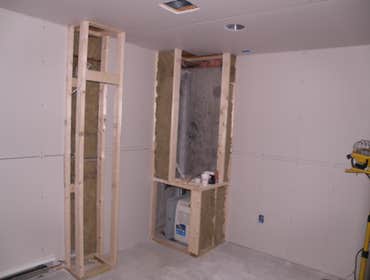 Photos from Vh improvement inc transforms a room in the basement into a media room
