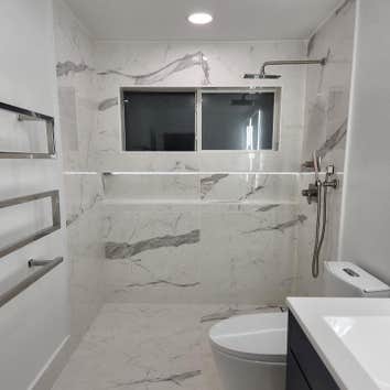 Hall Bathroom Remodel Hall Bathroom Remodel, Updated to a more modern look which looks amazing!