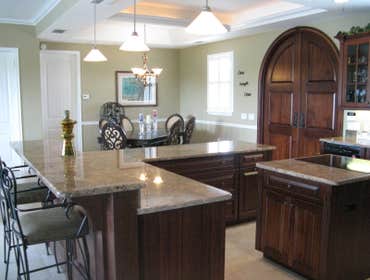 Custom Hand Made All Wood Mahogany Cabinets and Door