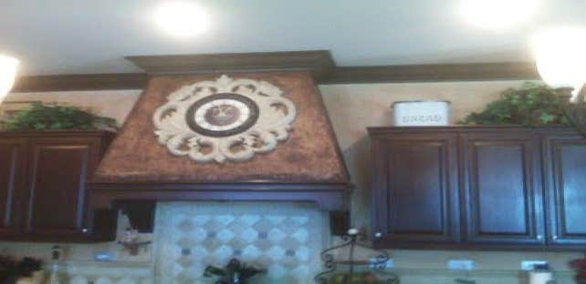 Brentwood, California Full kitchen; unique hood design