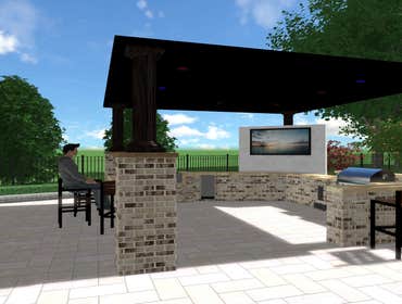 3D Design & Build Back Yard Pool & Living Space Design