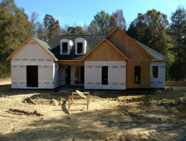Front elevation during siding