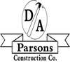 DA Parsons Construction Company logo