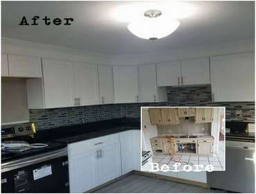 Desmarais Street Remodel For the Desmarais Street renovation, we decided to knock down a wall and really open up the kitchen/dining space. We demo'd th