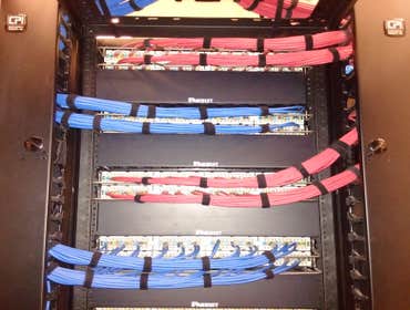 Rear 110 patch panel in the MDF Room