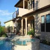 Custom Pool & Spa Behind Custom Built Home