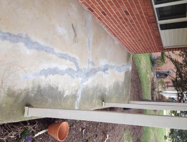 Repaired crack before coating