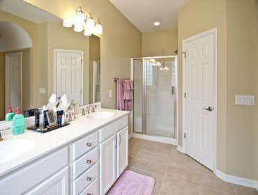 Simple Bathroom Remodel This is a very affordable bathroom remodel that made a huge impact on the space. We installed a very inexpensive tile floor, a