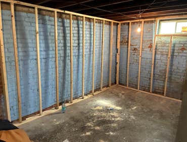 Photos by Bigelow Construction LLC #2 This couple had a leak coming into their basement. We where able to fix the leak get some framing done hang and f