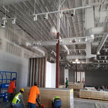 Open ceiling lighting
