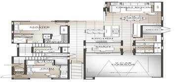 Modern Spanish Custom Home This unique design seamlessly blends (3) ADU rentals units into the overall design. The idea is to use these rentals to cove