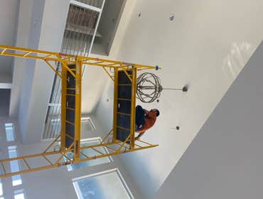 Chandelier Install High Ceiling