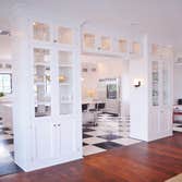 Black and white kitchen Awesome retro kitchen with unique features.