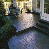 slate patio brick border