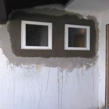 Window patches Sand finish texture match