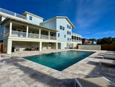 Photos by Pool Commander #1 Custom built Inground concrete pool in Mexico Beach Florida.