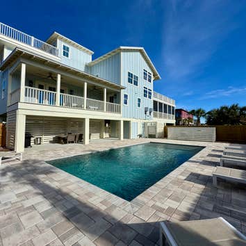 Photos by Pool Commander #1 Custom built Inground concrete pool in Mexico Beach Florida.