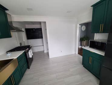 DOBBS CONSTRUCTION LLC KITCHEN PROJECT #1 For this project we did a complete kitchen renovation. That included : Full gut of kitchen down to the studs,