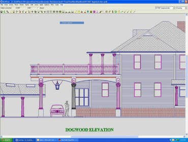 SIDE ELEVATION AT SUN PORCH