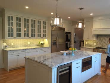 Cary Ave, Lexington Kitchen Custom Kitchen for a high end builder. This kitchen features Ancom Custom Cabinets. They are a local custom cabinet shop th