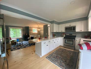Lake House Remodel There was not a surface in this home we didn't touch... two new bathrooms, kitchen, family rooms, floors, doors and trim throughout-
