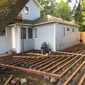 SIDE YARD DECK WITH PEAR TREE! CLIENTS AND FRIENDS, WANTED TO UTILIZED UNUSED SPACE IN THEIR SIDE YARD. WE DESIGNED AND INSTALLED AN AMAZING FEEL GOOD 