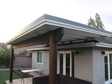 Patio cover with deck