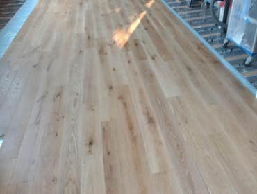 Hardwood floor installation with radiant floor heating