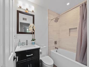 Spa-like Bathroom Remodel We did it! We transformed this bathroom and created the perfect spa-like experience. We completely removed the old bathroom a