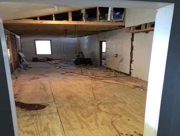 Kitchen and Living Area Demoed
